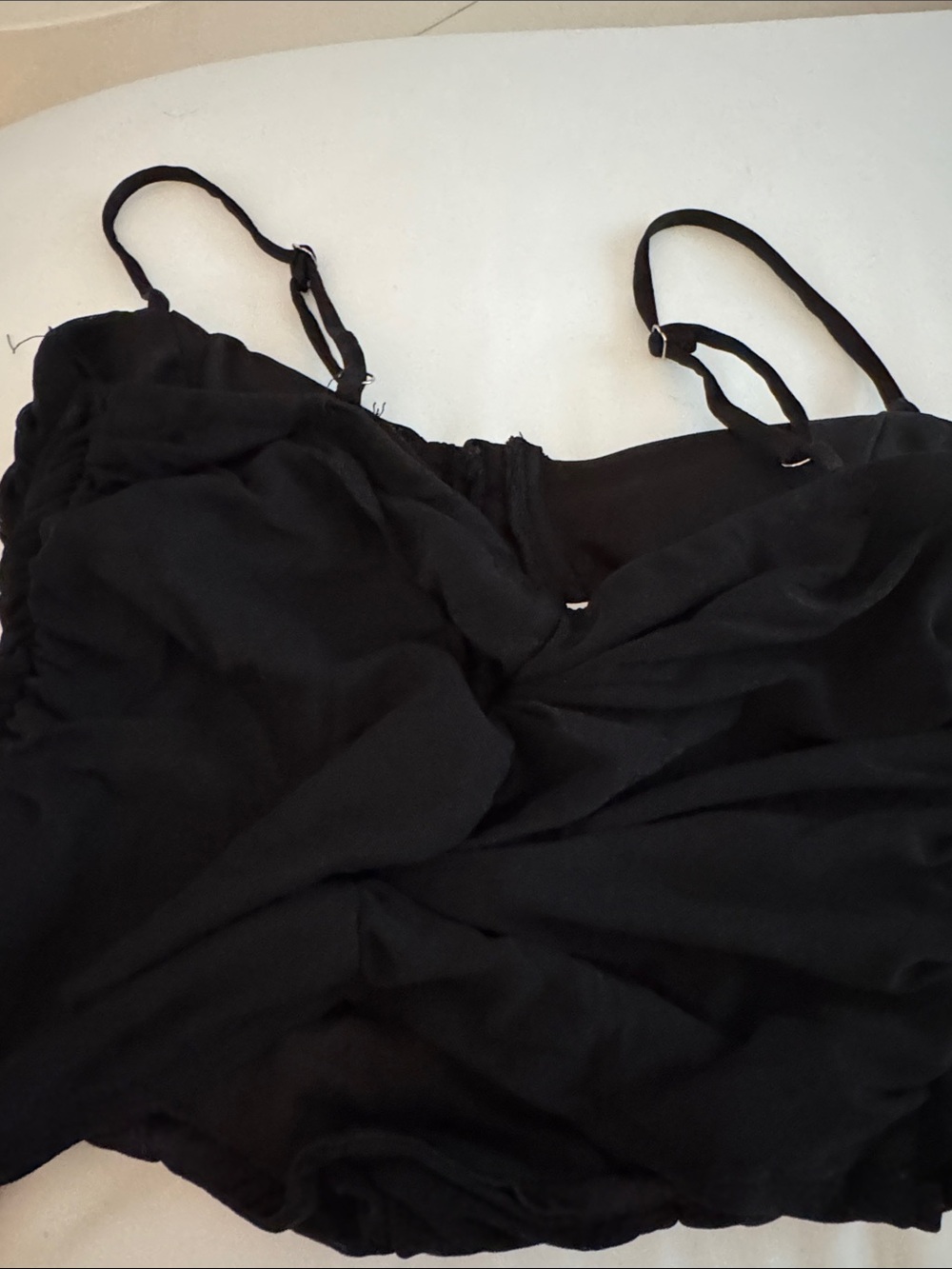 Black Ruched Cami Top - Picture 7 of 7